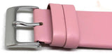 Calf Leather Watch Strap Pink with Chrome Buckle Size 12mm to 30mm