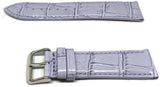 Crocodile Grain Watch Strap Purple Super Croc Grain with Nubuck Leather