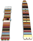 Authentic Swatch Watch Strap Leather Skin Mille Linie 16mm