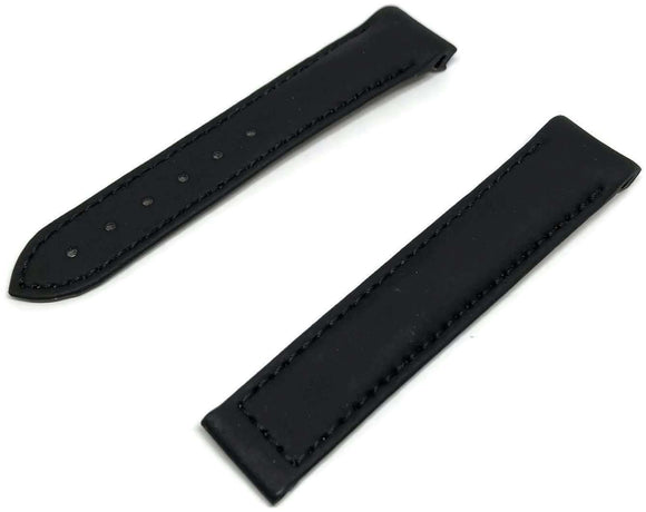 Authentic Omega Watch Strap 18mm Rubber Black Deployment 98000038