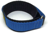 Hook and Loop Wraparound  Watch Strap Blue with Stainless Steel Ring 14mm and 18mm