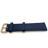 Leather Watch Strap Extra Long Blue Stitched Economy Collection