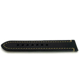 Calf Leather Watch Strap Black Premium Hand Stitched Strap for Panerai® 20mm to 26mm