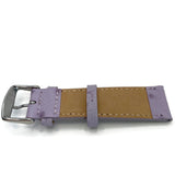 Ostrich Grain Watch Strap Light Purple Calf Leather with Chrome Buckle