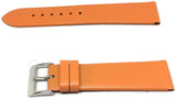Orange Calf Leather Watch Strap with Chrome Buckle Sizes 12mm to 30mm