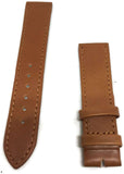 Calf Leather Watch Strap Brown Classic Style Dress Strap Gold and Stainless Buckles