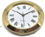 Clock Movement Quartz Mini Insertion Head Ø36mm Gold Roman