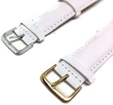 Calf Leather Watch Strap Extra Long White Padded Round Classic Look Sizes 8mm to 24mm