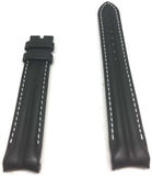 Authentic Omega Watch Strap 18mm Black Calf Ribbed 03297691064