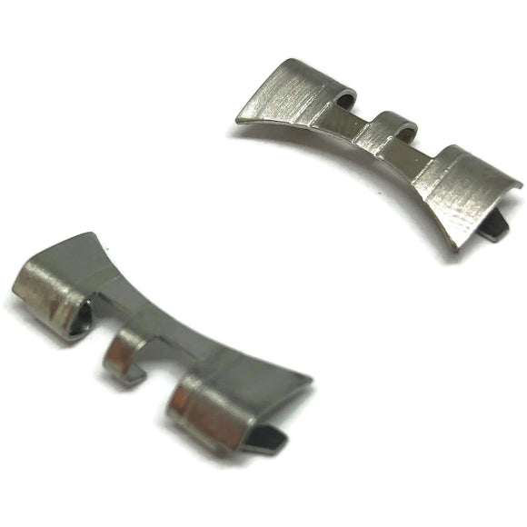 Watch Bracelet End Piece 20mm (8.6mm) Stainless Steel Curved End, 2 cut (PAIR)
