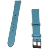 Calf Leather Watch Strap Powder Blue Pastel Shades Sizes 10mm to 20mm Gold and Stainless Steel Buckles