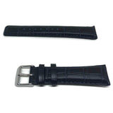 Crocodile Grain Calf Leather Watch Strap Black  for IWC Classic 20mm, 21mm, 22mm