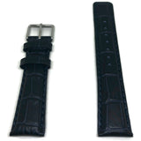 Crocodile Grain Calf Leather Watch Strap Black  for IWC Classic 20mm, 21mm, 22mm