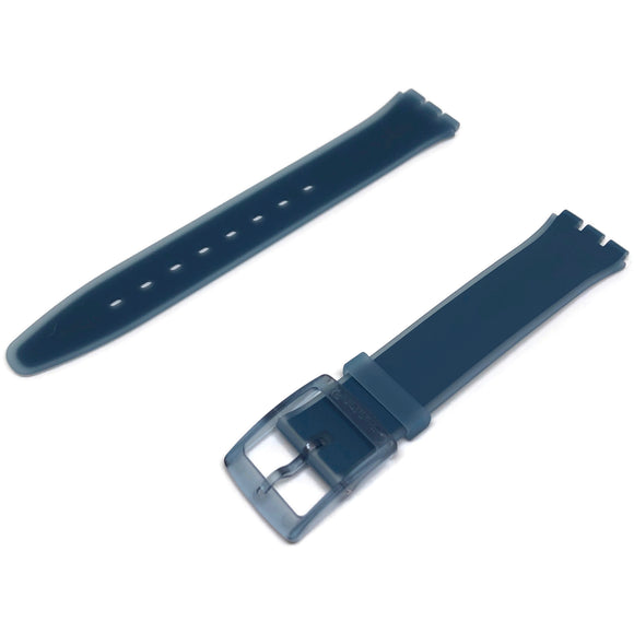 Authentic Swatch Watch Strap Skin Dive-In Blue 18mm