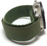 Velcro Watch Strap Khaki 20mm Nylon Sports