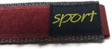 Velcro Watch Strap Grey & Burgundy 20mm Nylon Sports