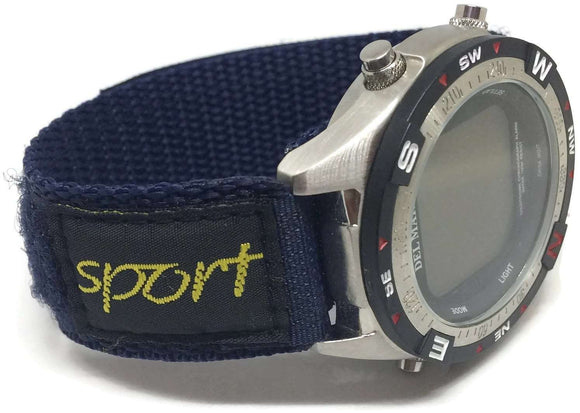 Velcro Watch Strap Navy Nylon Sports 14mm and 18mm