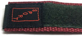 Velcro Watch Strap Green & Burgundy 20mm Nylon Sports