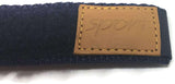 Velcro Watch Strap Navy 20mm with Leather Sport Badge