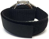Velcro Watch Strap Velcro Leather Sport Black 20mm