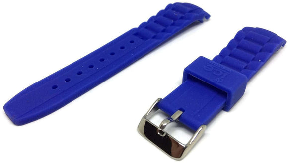 Authentic Ice Watch Strap Blue with Stainless Steel Buckle Sizes 17mm, 20mm and 22mm