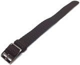 Perlon Watch Strap Brown 20mm with Polished Stainless Steel Buckle