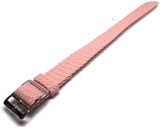  Perlon Watch Strap Pink 20mm with Polished Stainless Steel Buckle