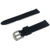 Black Rubber Watch Strap Tyre Tread Pattern Stainless Buckle 18mm to 26mm