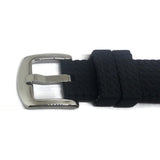 Black Rubber Watch Strap Tyre Tread Pattern Stainless Buckle 18mm to 26mm