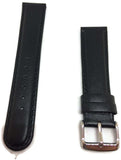 Calf Leather Watch Strap Black Padded and Stitched Size 8mm to 26mm