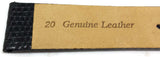 Calf Leather Watch Strap Black Lizard Grain High Grade Size 8mm to 20mm
