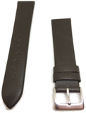 Calf Leather Watch Strap Brown with Stainless Steel Buckle Size 8mm to 30mm