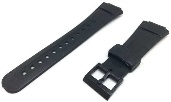 Black Resin Watch Strap compatible with Casio G Shock G2900 with Black Plastic Buckle