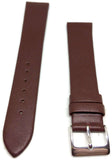Calf Leather Watch Strap Burgundy with Chrpme Plated Buckle Size 12mm to 30mm