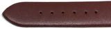 Calf Leather Watch Strap Burgundy with Chrpme Plated Buckle Size 12mm to 30mm