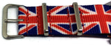 NATO Zulu G10  Watch Strap REd White Blue British Flag PatternStainless Buckle