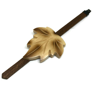 Cuckoo Clock Maple Leaf Pendulum Blonde Wood