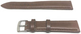Golden Brown Imitation Leather Watch Strap Stitched with Stainless Steel Buckle Size 12mm to 20mm