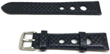 Grand Prix Rally Watch Strap Calf Leather Carbon Fibre Pattern 18mm to 24mm Stainless Buckle
