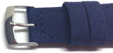 Blue Cordura Fabric Watch Strap Stainless Steel Buckle Size 18mm to 24mm
