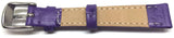 Ostrich Grain Watch Strap Purple High Grade Calf Leather 12mm to 22mm Chrome Buckle