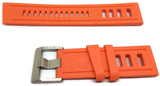 Orange Isofrane Style Diving Watch Strap Vintage Ladder Style Size Stainless Steel Buckle