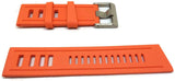 Orange Isofrane Style Diving Watch Strap Vintage Ladder Style Size Stainless Steel Buckle