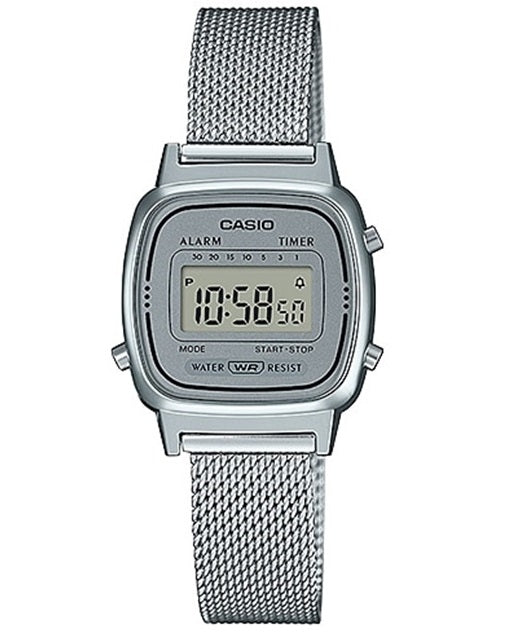 Casio Watch Model VINTAGE GENT SILVER MESH 	LA-670WEM-7DF-0