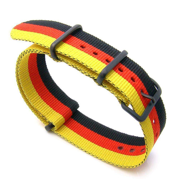Strapcode N.A.T.O Watch Strap 22mm NATO GERMAN SPECIAL EDITION-BRUSHED (GERMAN Flag VER II)
