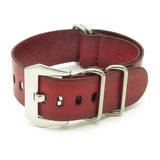Strapsco Faded Vintage Leather N.A.T.O Strap w/ Pre V Buckle