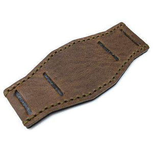 Strapcode Military Watch Strap Douglas Green Geniune Clafskin Leather BUND Pad for 20mm watch straps