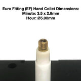 Clock Movement - Quartz Standard - Euro Fitting Hands - made by UTS Germany - Shaft Size 11mm to 26mm
