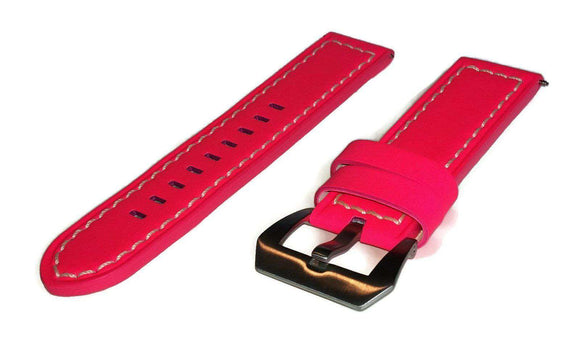 Calypso Fluorescence PVC Covered Calf Leather Extra Thick Watch Strap 24mm