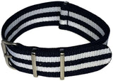 N.A.T.O Zulu G10 Style Watch Strap Nylon 2 Stripe